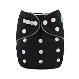 ALVABABY Baby Cloth Diapers One Size Adjustable Washable Reusable for Baby Girls and Boys 1 Pack with 2 Inserts B26-2T