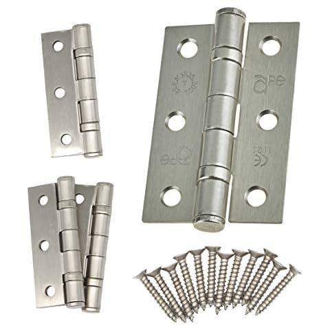 3" Satin Nickel Ball Bearing Door Hinges Cover