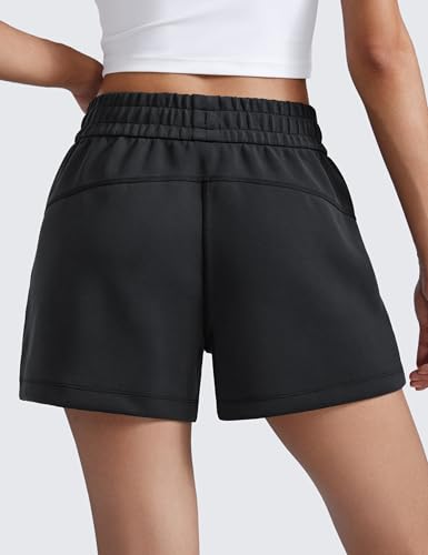 CRZ YOGA SoftAura Sweat Shorts Women Casual 4” High Waisted Modal for Lounge Athletic with Pockets Drawstring2
