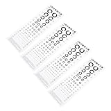 HEMOTON Sehtafeln 4 Stück aus Wasserdichtem PVC mit Klarem Druck für Visuelle Prüfung und Hängende Anwendung bei Augen und Pilotenuntersuchungen
