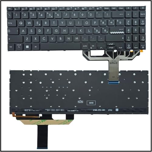 TASTIERA ITALIANA RETROILLUMINATA Per ASUS VIVOBOOK S15 M533IA-BQ097T – Invio Con Bordo Giallo - 3