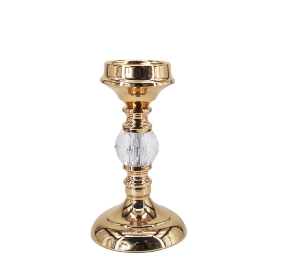 romantic home decoration, Candlestick Holder Candle Decoration Golden(11 * 19cm)