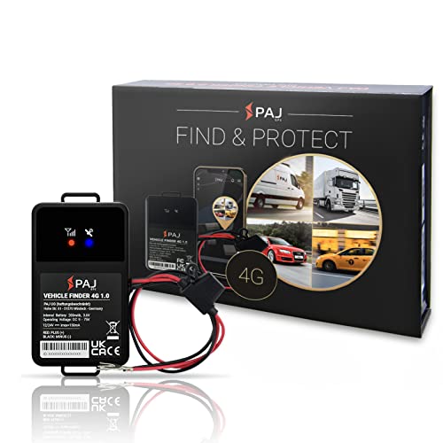 PAJ GPS Professional Finder 4G -Tracker GPS 4G dernière Technologie -Traceur GPS Voiture, camions et Plus - Marque Allemande -Traceur GPS Espion en Temps réel avec Connexion directe à la Batterie