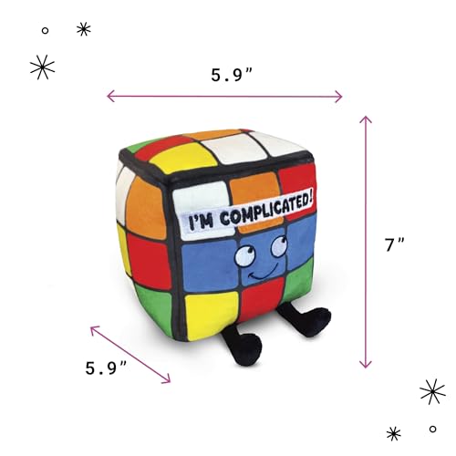Image of Punchkins Cube Plushie - I'm Complicated Funny Cube Plush, Gift for Puzzle Lovers, Sassy Plush Toy for Gifting