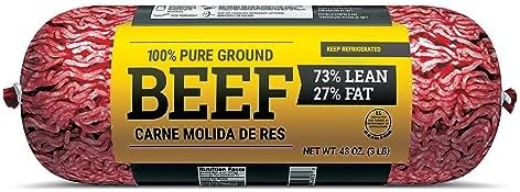 Ground Beef, 73% Lean/27% Fat, 3 lb