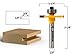 YONICO Slot Cutter Router Bit 1/8-Inch Height X 3/8-Inch Depth 1/4-Inch Shank 14081q