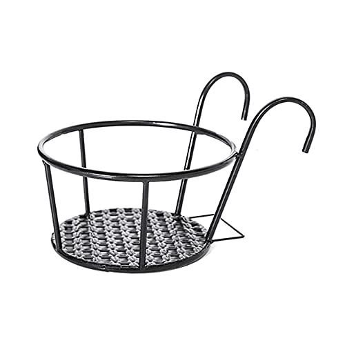 YILANJUN Sukkulenten Blumen Pflanzenständer Metall - Runder Blumenständer - Vielseitig Nutzbare Blumensäule Drinnen Draußen - Schwarz, 1/2/4/6/8 Stück (je Mehr Sie Kaufen, Desto Kostengünstiger) Cover