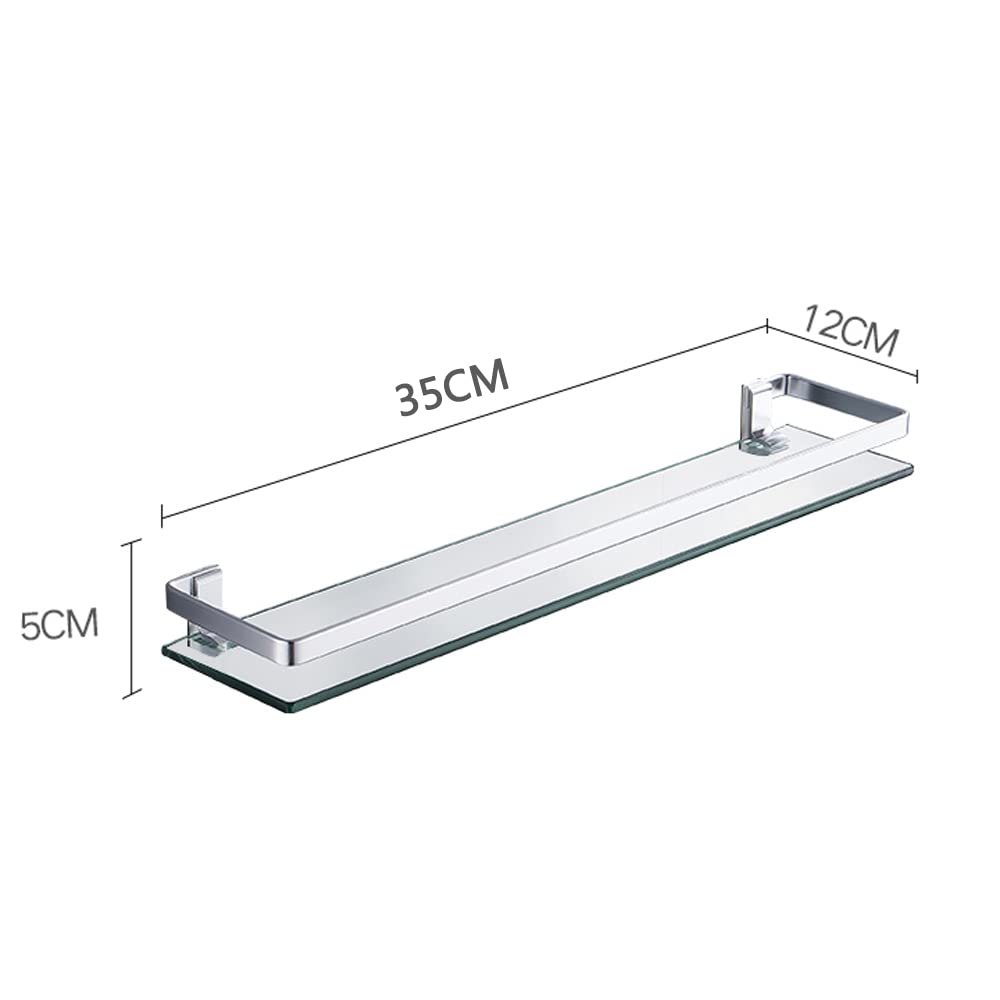 35CM Gehard Glas Plank Badkamer, Badkamer Plank Wandmontage Roestvrije