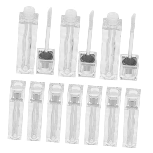 PartyKindom 10 Piezas Tubo de Brillo de Labios de Cristal contenedores de lápiz Labial vacíos Tubo de lápiz Labial de Bricolaje envases de pintalabios Frasco de lápiz Labial como Transparente