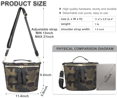Nylon Crossbody Bag for Women Large Work Tote Bag Lightweight Waterproof Ladies Handbag with Strap4
