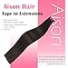 Aison Dark Brown Tape in Hair Extensions Human Hair 18 Inches 40g 20 Pcs/Pack Invisible Tape ins Human Real Hair Extensions for women