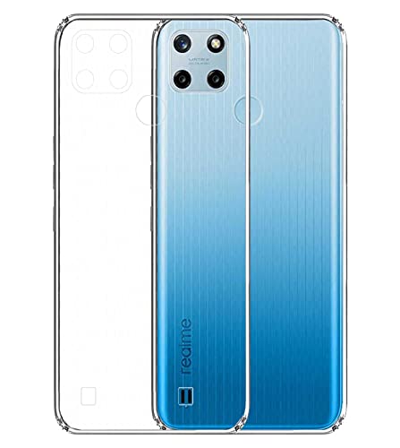 Image of Soft Flexible Silicone Back Cover Compatible with Realme C25Y, Transparent Case