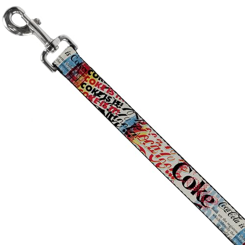 Laisse pour chien Pop Art Coca-Cola : sangle robuste en nylon multicolore