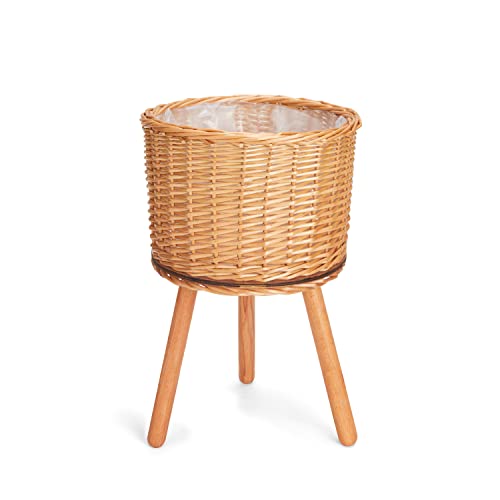 Paco Home Blumentopf Übertopf Natur Rattan Set mit Folieneinsatz...