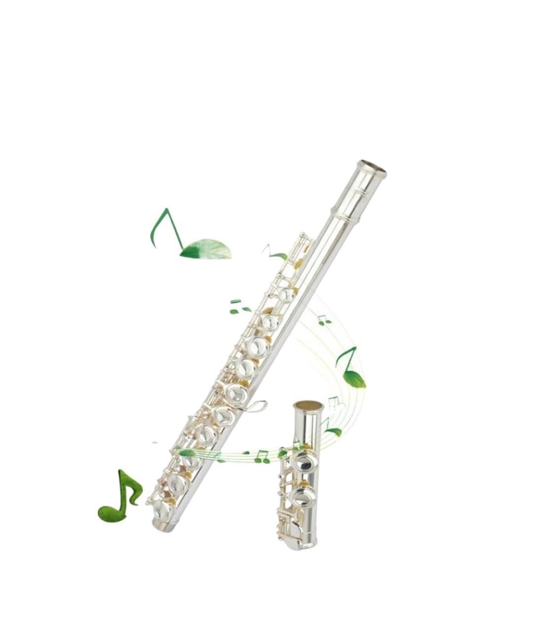 Flet poprzeczny 16-otworowy otwarty posrebrzany instrument fletowy srebrny ustnik pogrubiony posrebrzany