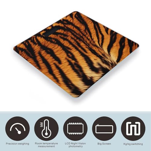 Báscula digital de baño con vidrio templado y pantalla LED miniatura 3