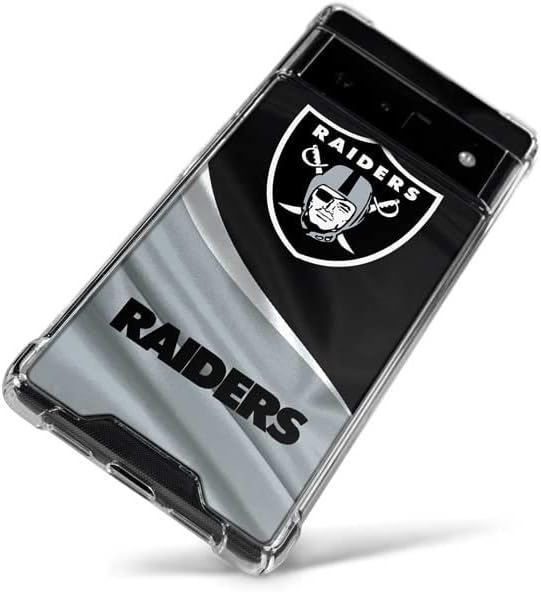 Skinit Clear Phone Case Compatible with Google Pixel 6 - Officially Licensed NFL Las Vegas Raiders Design