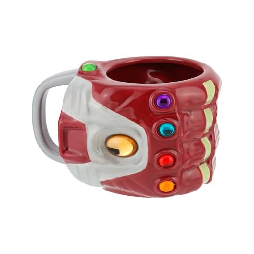 Paladone PP6599MAEG Nano Guantelete en forma de Los Vengadores de Marvel, Endgame | Taza de cerámica de gran tamaño 3D, taza de té, café, dolomita