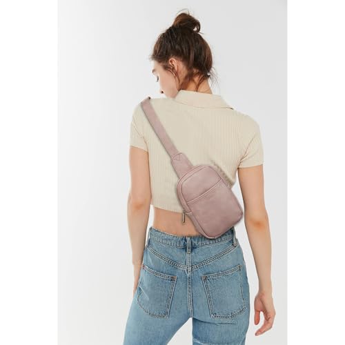 Telena Small Sling Bag for Women Leather Crossbody Fanny Packs Chest Bag for Women2