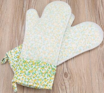 3NH 2Pcs/ Oven Mitts Protection Cotton Liner Bbq Glove- Color5 : Color5