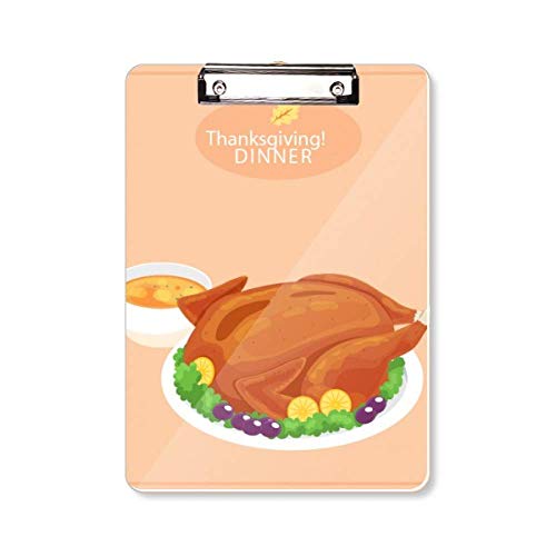 Porte-bloc A4 Thanksgiving avec dinde imprimée pour l'organisation de bureau