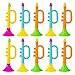 jojofuny 12Pcs Mini Tromba Giocattoli di Plastica Tromba di Tromba Giocattoli Strumenti per Bambini per Bambini Bambini Incoraggianti Puntelli di Compleanno Festa di Compleanno