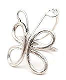 Unikat Handarbeit Design Ring Schmetterling, Gr.63, aus 925er Silber mit Brilliant, Unikat, Handarbeit