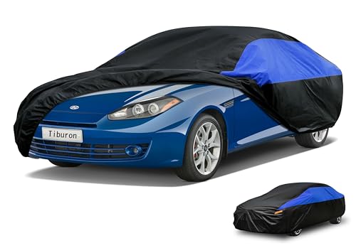 Image of GUNHYI Hyundai Car Cover Custom Fit Hyundai Tiburon Waterproof All Weather, Lightweight Full Exterior Cover for Automobiles Outdoor Sun UV Rain Dust Snow Wind Protection.