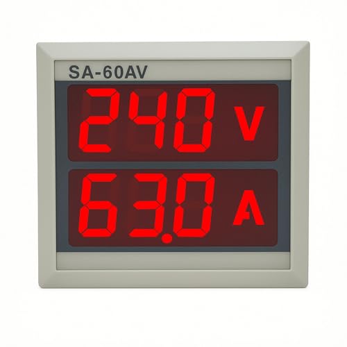 Image of YOKINS (SA-60VA) 2-in-1 Digital VA Meter | Measures AC Voltage 50-500V & Current 1-100A | Compact 60x60mm Panel Mount Meter can be used Electrical Panel /Submersible Panel, Volt-Amp