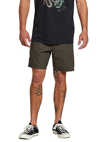 Volcom Men's Side Piece Elastic Waist Short, Lead, Medium