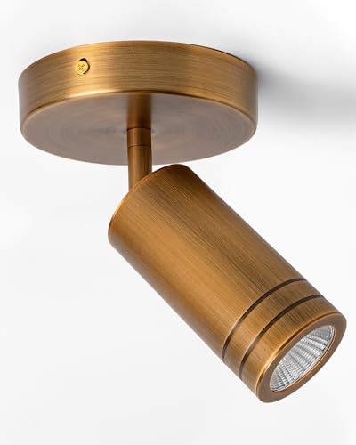 Image of 12W LED Dimmable Brass Wired Ceiling Spotlight Indoor - Solid Copper