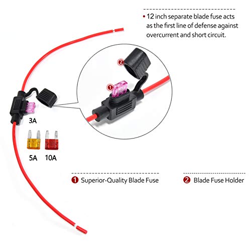 Eway 12 Volt Power Adapter For Gm Chevrolet Buick Cigarette Lighter Power Plug/Cord Wire Harness For Add Device Cb Radio, Radar Detectors, Portable Gps, Dash Cam, Phone Mount, Front/Rear View Camera #TOP3