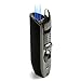 Prestige Import Group Olympus Wind Resistant Triple Flame Torch Lighter with Built-in Punch Cutter - Color: Black Stone with Gun Gray Metal