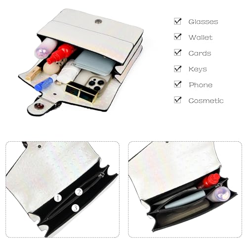 MYHOZEE Crossbody Bag Chain Purses for Women - Crocodile Printed Shoulder Bag Fashion Leather Clutch Evening Satchel Handbag4