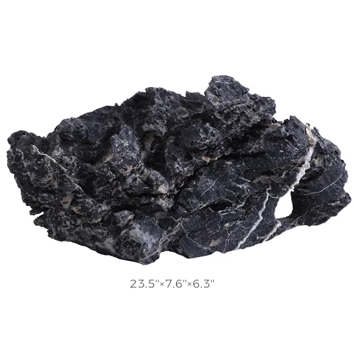 Image of 18-20 Inches Natural Seiryu Stone 1 PCS Ultra Large Aquarium Rocks for Aquascaping, Aquarium Landscaping, Terrariums, Fish Tank Decoration, Vivariums, Paludarium, Amphibian Enclosures