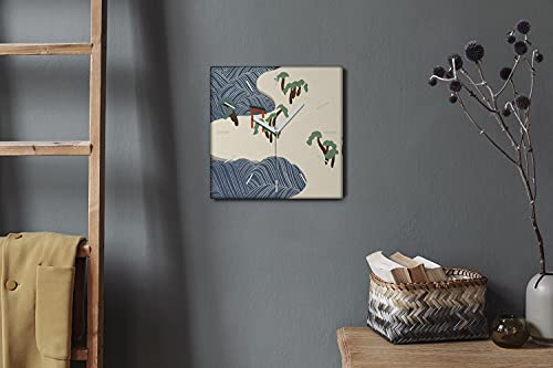 Horloge sur Toile 30x30cm Coloray Deco Murale Asie pour Salon - 3