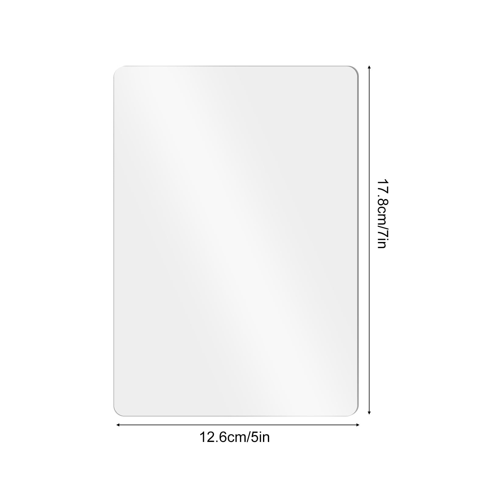 2szt Mocne Magnetyczne Lusterka do Szafek, 17,8x12,6cm Akrylowe Lusterko Bezpieczeństwa z Zaokrąglonymi Narożnikami i Magnetycznym Tyłem do Szafek Szkolnych Biurowych Lodówek
