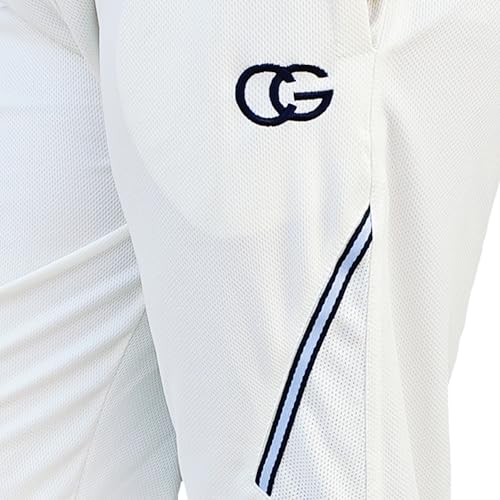 Image of CG Cricket White Tracksuit for Men & Boys | Half Sleeve Jersey & Lower set | Comfortable cricket t shirt & track pant | Cricket Dress Uniform