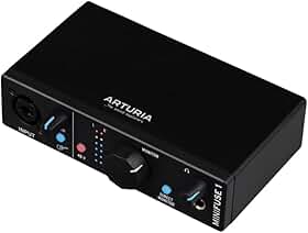 Arturia MiniFuse 1 - Interface de áudio USB compacta com software criativo para gravação, produção, podcasting, guitarra - preto