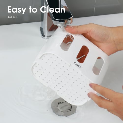 iHave Toothbrush Holder, 5 Slots Electric Toothbrush Holders for Bathroom Countertop, Ventilated Bathroom Storage Organiser Caddy with 2 Hanging Holes - Cosy Home Interiors iHave Toothbrush Holder, 5 Slots Electric Toothbrush Holders for Bathroom Countertop, Ventilated Bathroom Storage Organiser Caddy with 2 Hanging Holes - Image 4