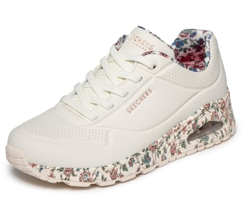 Skechers UNO Safari Time   Tenis para Mujer, Color Blanco, Talla 5