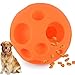 Evan Dog Toy Balls, 5 Inch Treat Tricky Ball Food Dispensing Toys Tricky Fun Interactive Dog Toy Food Dispenser Toy Puzzle Toy Ball Dog Chew Toys Ball for Large Medium Slow Feeder Dog Bowlsï¼ˆOrangeï¼‰