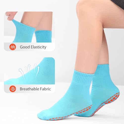 NOVAYARD Non Slip Socks Yoga Hospital Grippy Socks for Women Men Pilates Barre 10 Pairs2