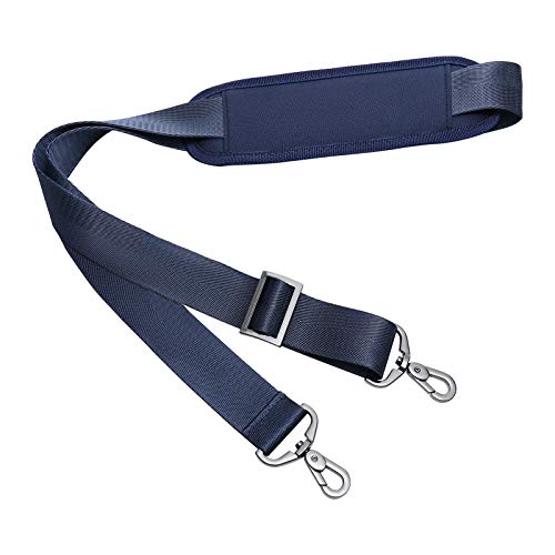 MOSISO 56 Inch Shoulder Strap, Adjustable Thick Soft Universal Replacement Non-Slip Comfort Fit Padded with Metal Swivel Hooks for Laptop Messenger Crossbody Bag Luggage/Duffel/Camera, Navy Blue