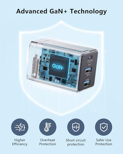 Image of 140W USB C Charger Block, Foldable 3-Port Multi-Device Fast Charger USB C Power Adapter for MacBook pro /Air, Dell, Samsung Galaxy, iPad Pro, and More (Black)