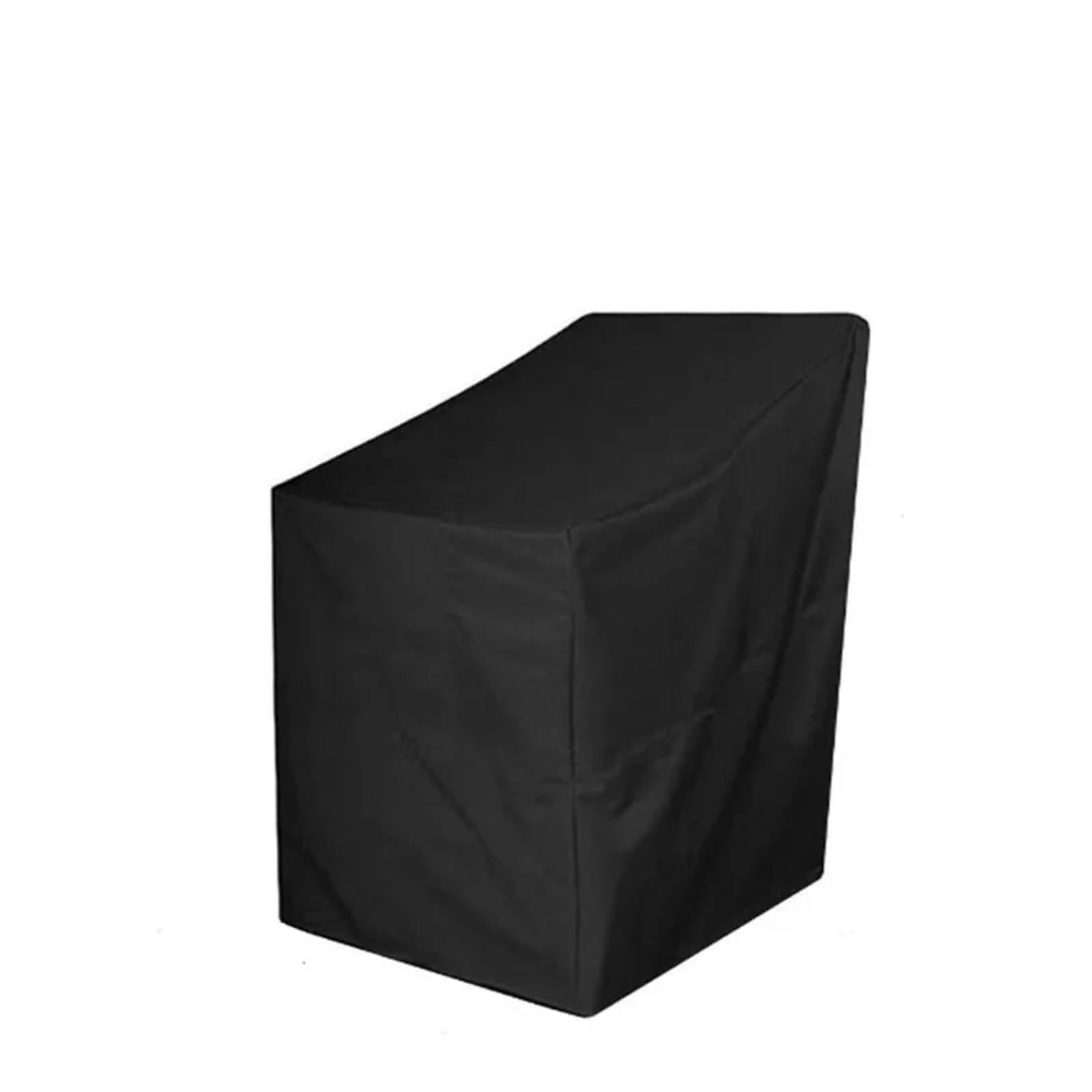 Zovloer Black Outdoor Chair Cover Garden Stacked Chair Cover Furniture Dust Sun Protection Rainproof Waterproof Dustproof For Garden Sofa Lounge Lawn Deep Seat(65X65)