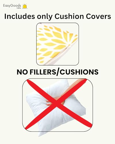 Image of Pure Cotton Quilted Cushion Cover 16x16 Inch | Anokhi Print Decorative Throw Pillow Cover | Soft Cotton Sofa Cushion Cover with Hidden Zipper | Living Room Bedroom Home Decor