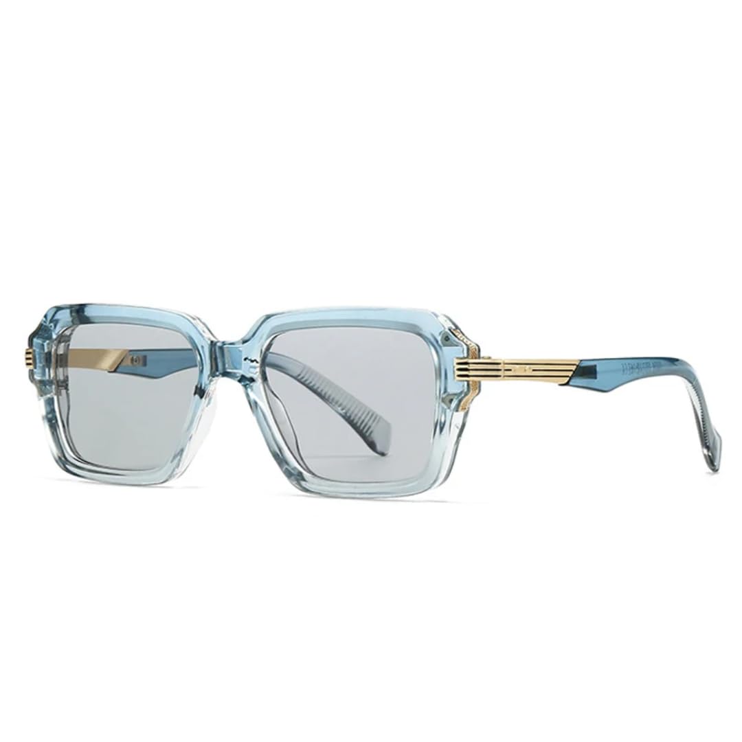 Lunettes de soleil rétro bicolores pour hommes et femmes, rivets tendance, dégradées, UV400, style punk