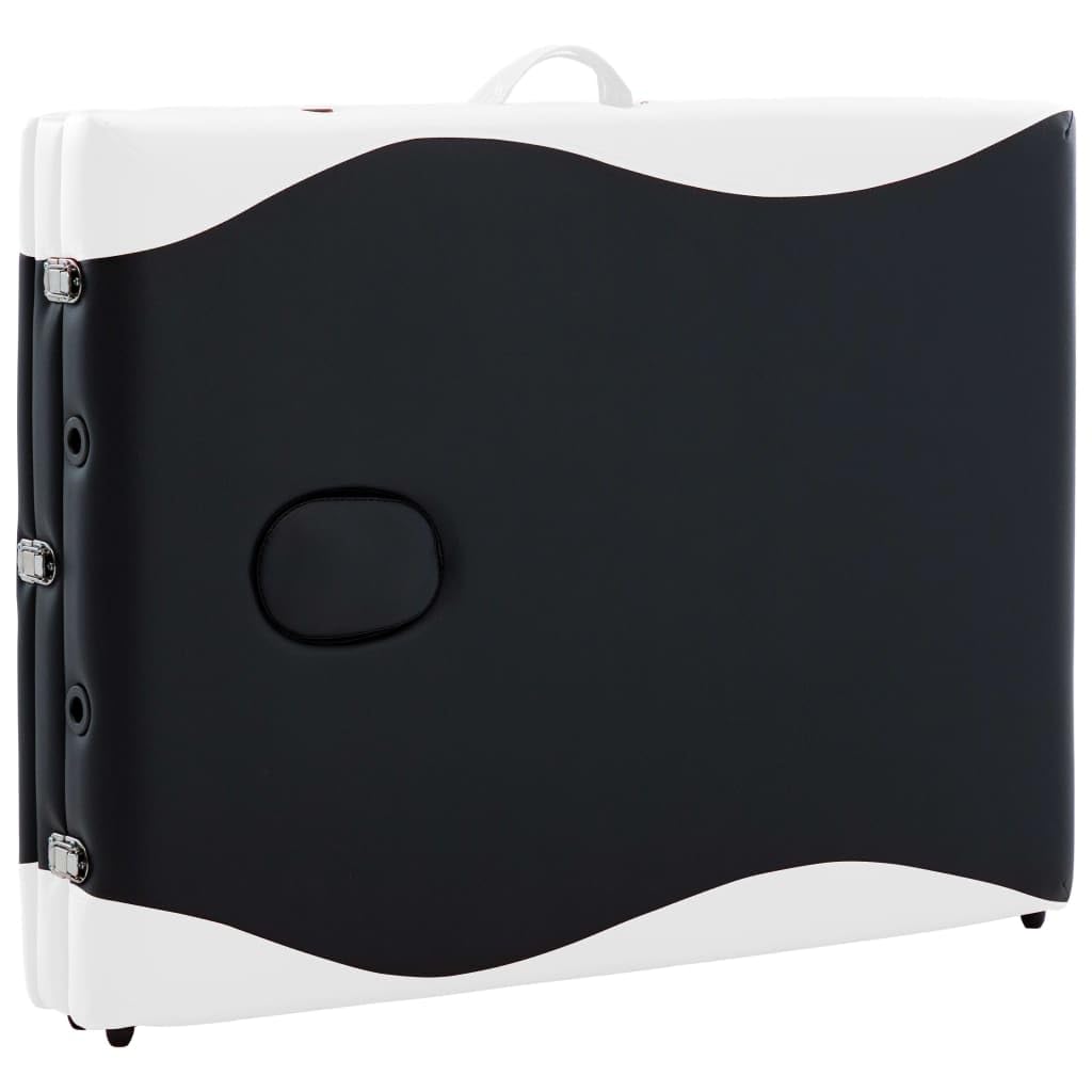 Générique Table de Massage Pliable 3 Zones Bois Noir et Blanc,Santé & beauté,Hygiène personnelle,Massage & Relaxation,Tables de Massage,Noir,18.45 KG,110212