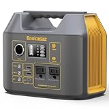 Portable Power Station EnginStar 300W Solar Generator 110V 296Wh Power Bank Two Pure Sine Wave AC Outlet 80000mAh Lithium Battery Pack for Camping Outdoors Trip RV Hunting Vans Emergency Backup